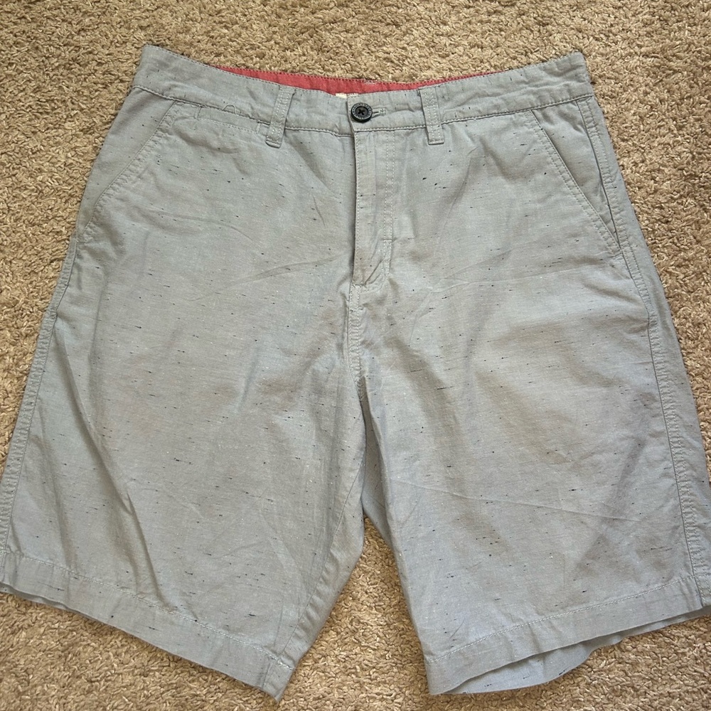 Quiksilver Light Gray Speckled Flat Front Shorts